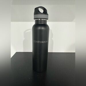 CONTINENTAL BLACK STAINLESS STEEL WATER BOTTLE. 16 oz